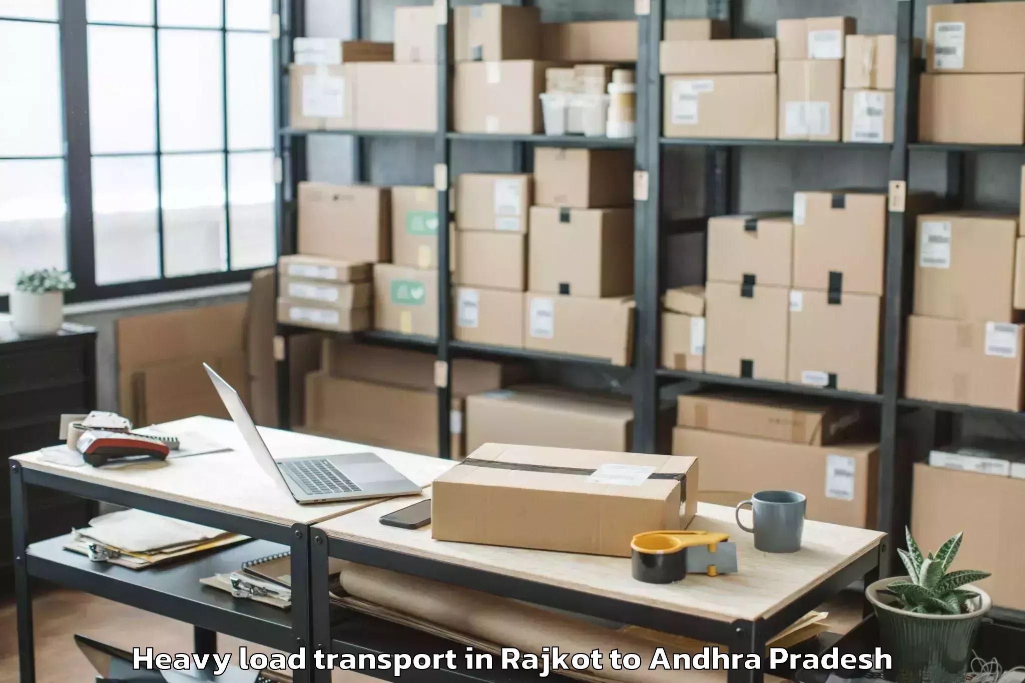 Hassle-Free Rajkot to Anaparthi Heavy Load Transport